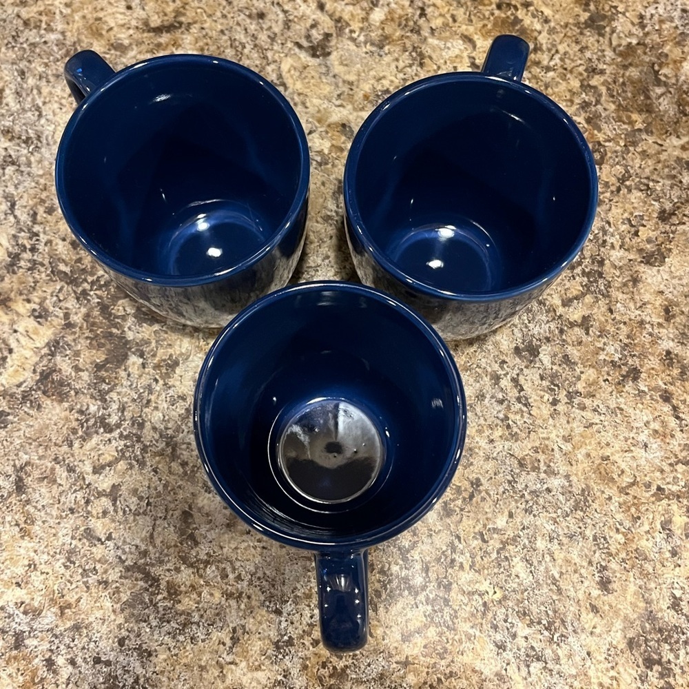 Corelle Stoneware Coffee Mug Set of 3 Blue Cornflower 10 oz. - Picture 8 of 11